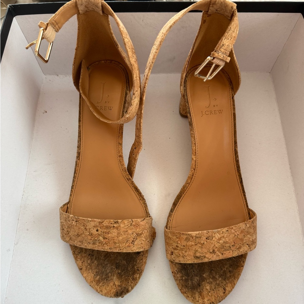 J.Crew Cork Heeled Sandal